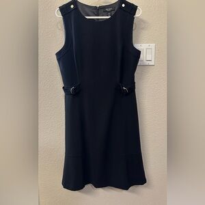 White House Black Market knee length black dress NWT